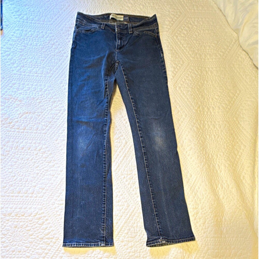 GAP Hip-Hugger Girls Size 8 Regular Blue Bootcut Low Rise Denim Jeans